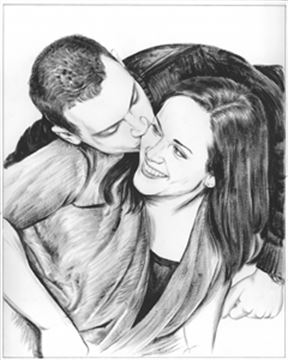 Hand Painted Ink Rendering Portraits from Photos