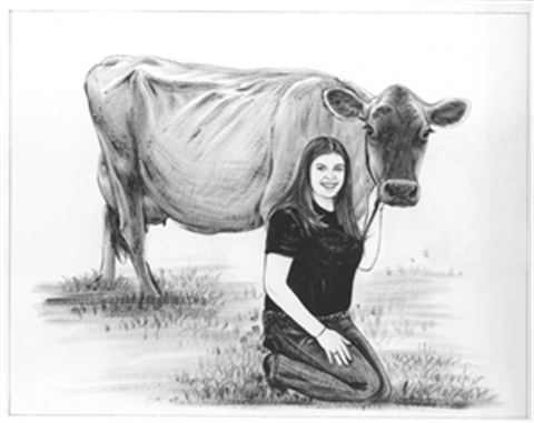 Hand Painted Ink Rendering Portraits from Photos