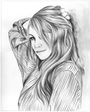 Hand Painted Ink Rendering Portraits from Photos