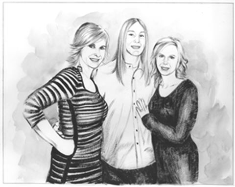 Hand Painted Ink Rendering Portraits from Photos