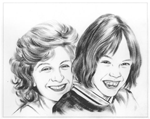 Hand Painted Ink Rendering Portraits from Photos