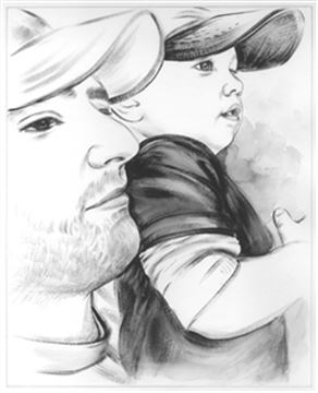 Hand Painted Ink Rendering Portraits from Photos