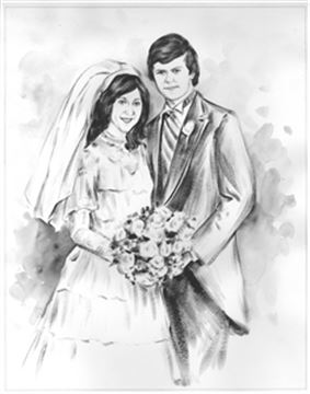 Hand Painted Ink Rendering Portraits from Photos