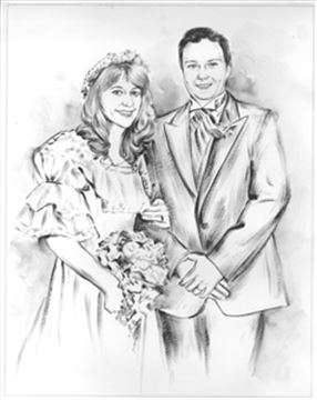 Hand Painted Ink Rendering Portraits from Photos