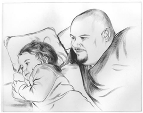 Hand Painted Ink Rendering Portraits from Photos