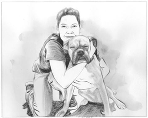 Hand Painted Ink Rendering Portraits from Photos