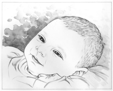Hand Painted Ink Rendering Portraits from Photos