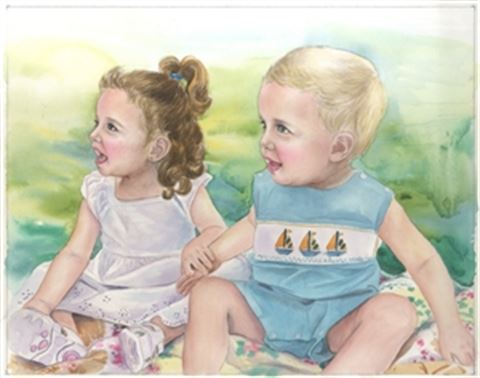Hand-Painted Watercolor Portraits from Photos | Custom Watercolor Painting from Photo