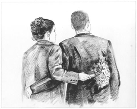 Hand Painted Ink Rendering Portraits from Photos