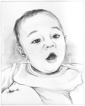Hand Painted Ink Rendering Portraits from Photos