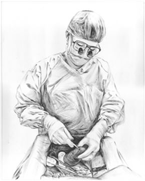 Hand Painted Ink Rendering Portraits from Photos