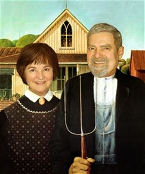 Personalized American Gothic Masterpiece from Photos