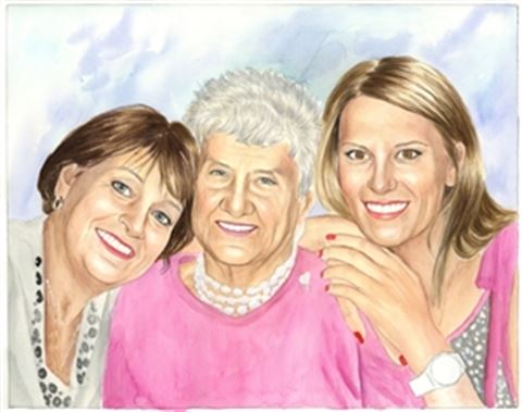 Hand-Painted Watercolor Portraits from Photos | Custom Watercolor Painting from Photo