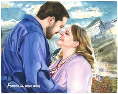 Hand-Painted Watercolor Portraits from Photos | Custom Watercolor Painting from Photo