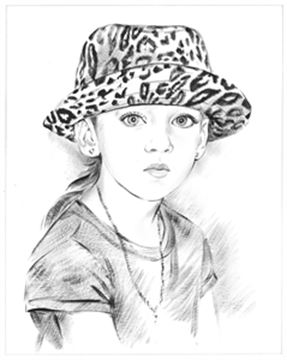 Hand Painted Ink Rendering Portraits from Photos