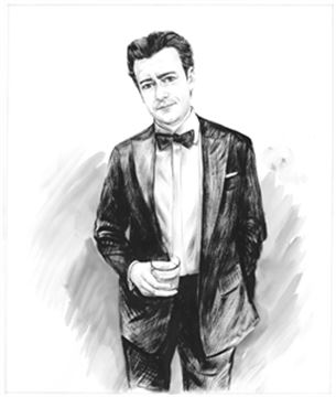 Hand Painted Ink Rendering Portraits from Photos