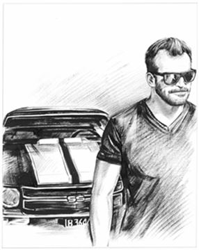 Hand Painted Ink Rendering Portraits from Photos