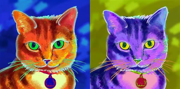 Pop Art 2 Panels from Photos