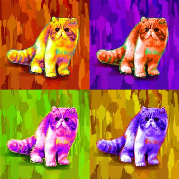 Pop Art 4 Panels