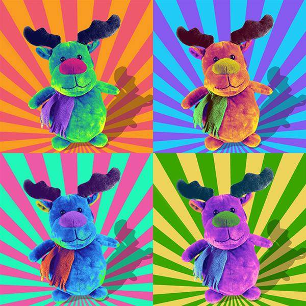 Stuffed Reindeer Pop Art