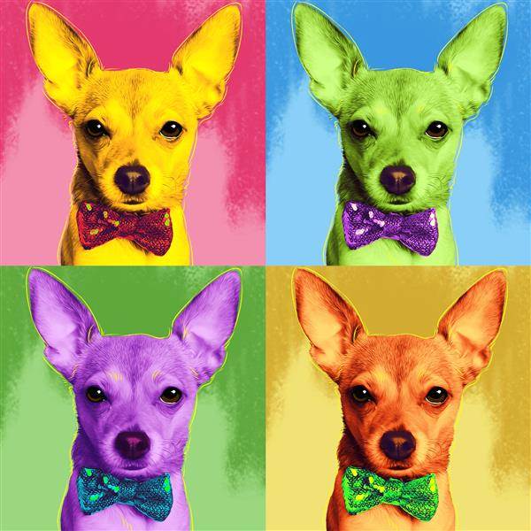 Pop Art 4 Panels