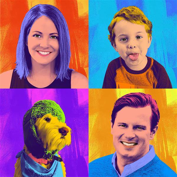 Pop Art 4 Panels