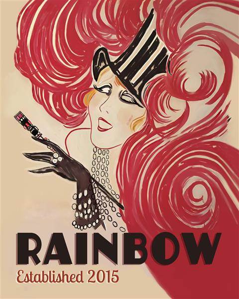 Glamour Girl Custom Vintage Poster with Name and Text,by myDaVinci