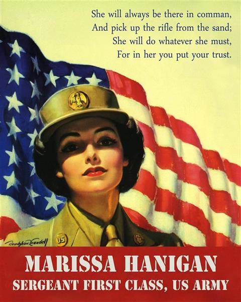 Custom Star Spangled Gal Vintage Print with Text