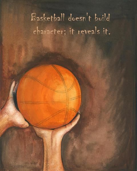 Personalized Basketball Diaries Watercolor Print,by myDaVinci