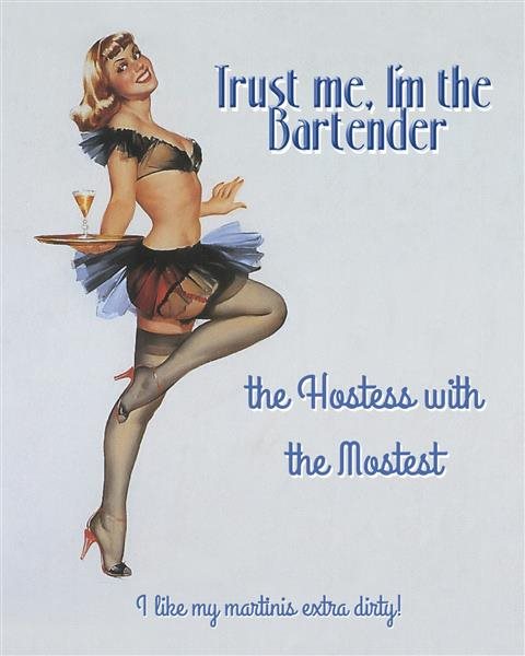 Best Waitress Vintage Pinup Art Print with Custom Text