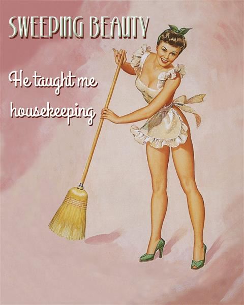 Sweeping Beauty Pin-up Poster With Custom Text