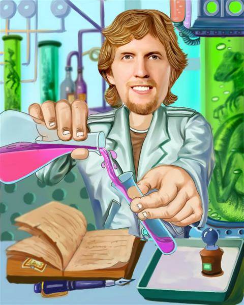 Great Chemist Caricature from Photo