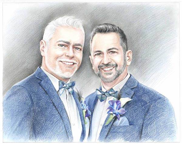 Hand Drawn Colored Pencil Portraits
