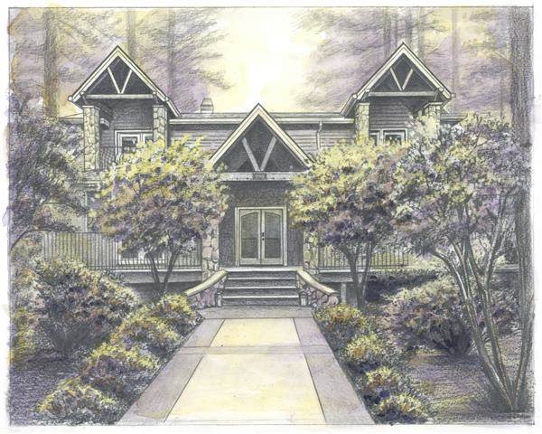 Hand Drawn Vintage Davinci Sketch House Portrait,by myDaVinci