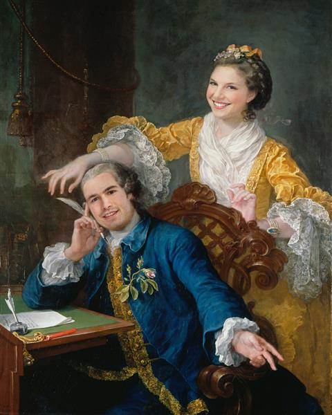 Personalized Masterpiece David Garrick with His Wife Eva-Maria Veigel from Photos,by myDaVinci