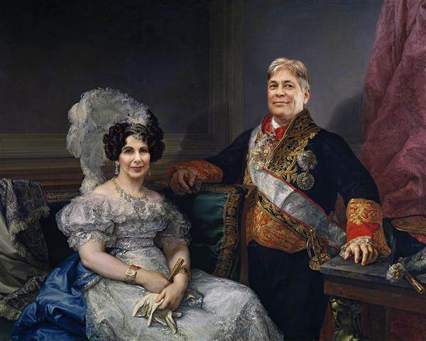 Custom Royal Portrait Antonio Ugarte and His Wife from Photos,by myDaVinci