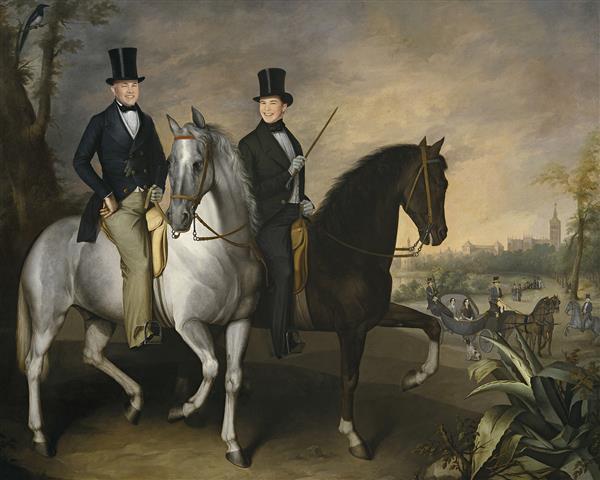 Personalized Masterpiece Count Carrasco Brothers on Horseback from Photos,by myDaVinci