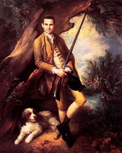Personalized Masterpiece William with His Dog Amber from Photo,by myDaVinci