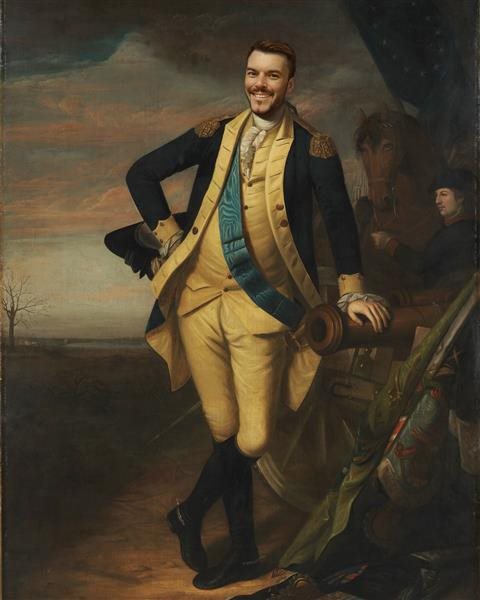 Personalized Masterpiece George Washington at Princeton from Photo,by myDaVinci