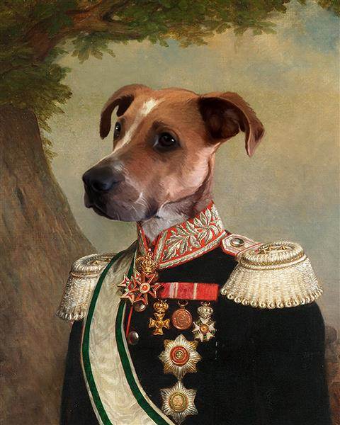 Custom Royal Dog Portrait Prince Emil,by myDaVinci