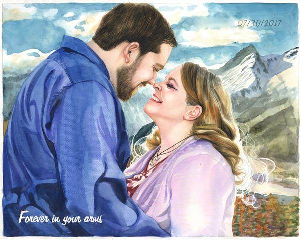 Hand Painted Watercolor from Photos