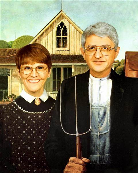 Personalized American Gothic Masterpiece from Photos,by myDaVinci