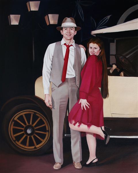 Hand Painted Oil Portrait