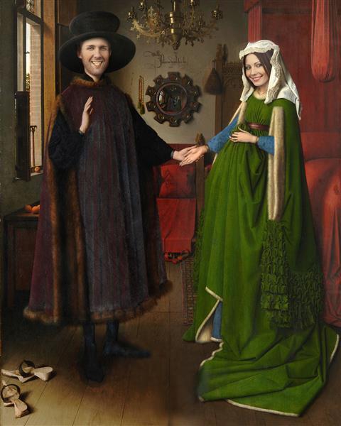 Personalized Renaissance Portrait of Arnolfini Couple from Photos,by myDaVinci
