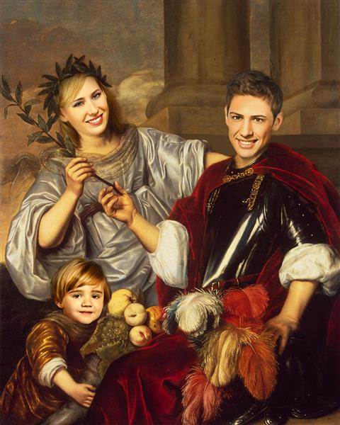 Personalized Allegorical Family Portrait Masterpiece from Photos,by myDaVinci