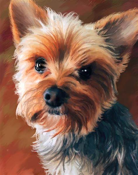 Oil Painting Giclee Dog Portraits from Photos,by myDaVinci