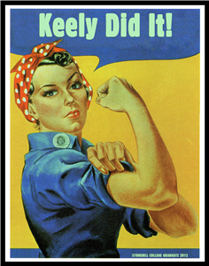 Rosie the Riveter Custom Print with Text