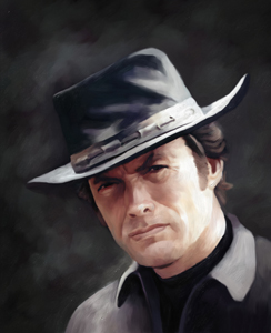 Clint Eastwood Oil Painting Giclee