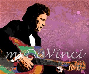 Johnny Cash Pop Art Print