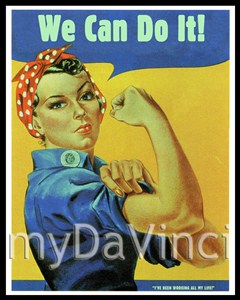 Rosie the Riveter Custom Print with Text